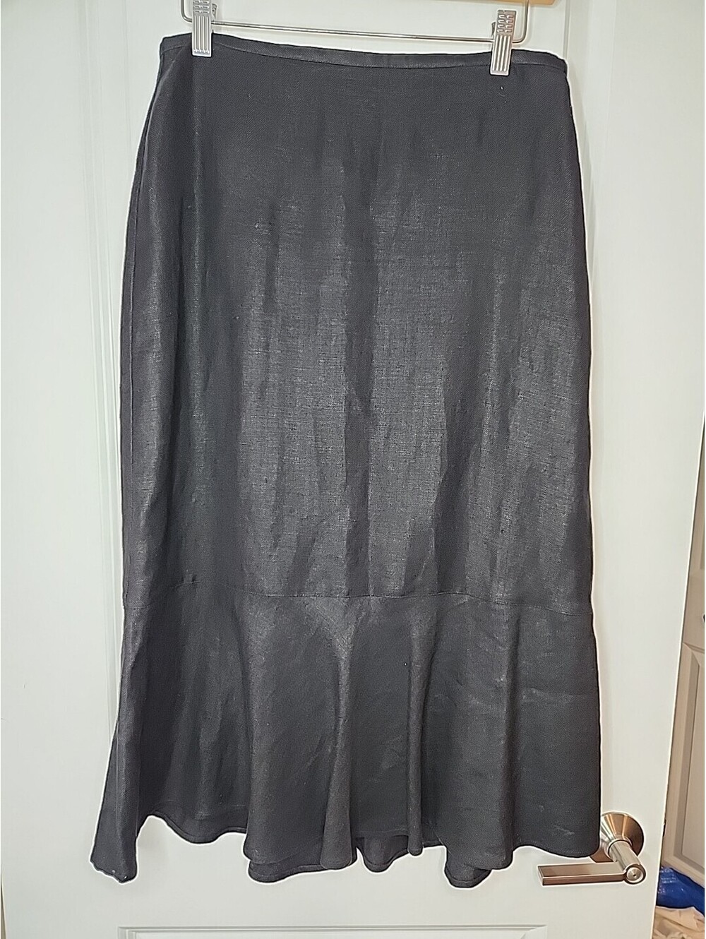 Emma James Linen Midi Peplum Skirt Women’s Size 10 Romantic NEW